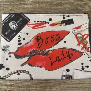 Red and White Boss Lady Clutch